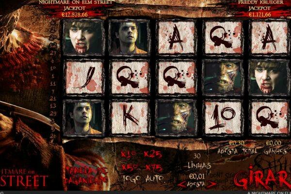 Slots inspiradas em fiolmes - Pesadelo em Elm Street